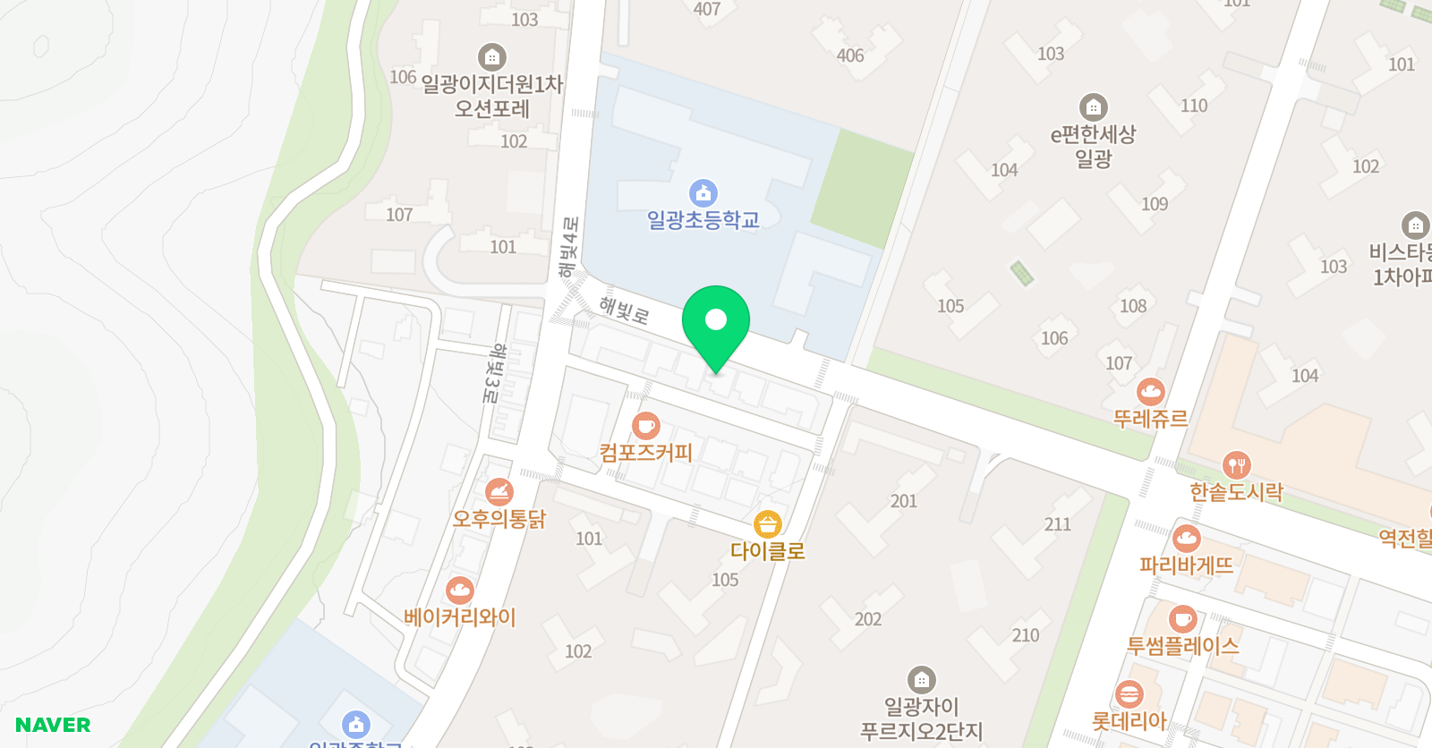 새라 영어학원 일광직영점 위치