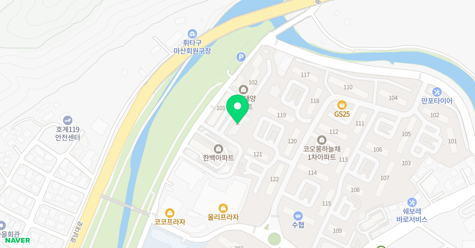 빨간펜 수학의달인 마산호계코오롱점 위치