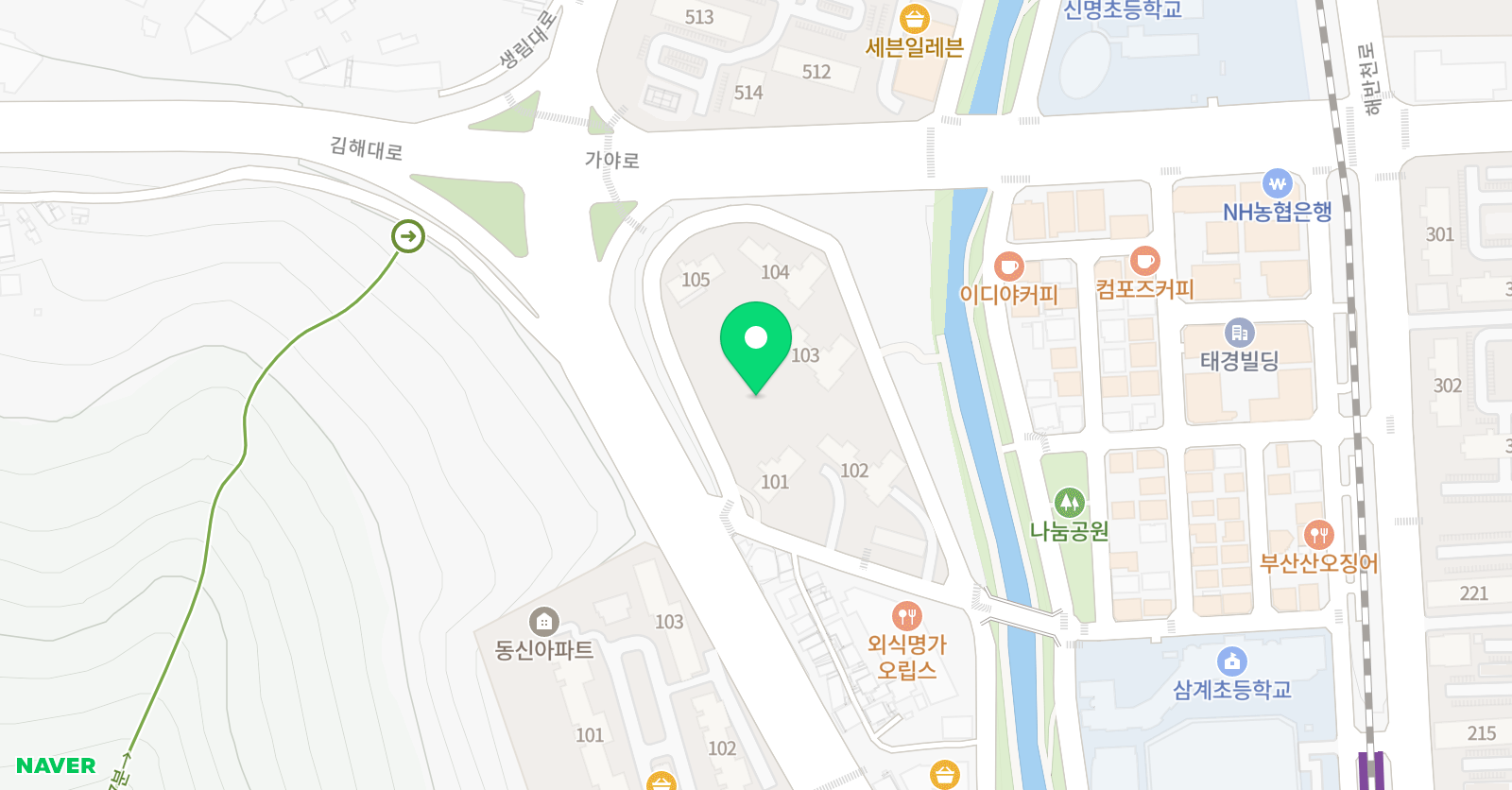 셀파우 등생교실 김해해반천한라비발디 위치