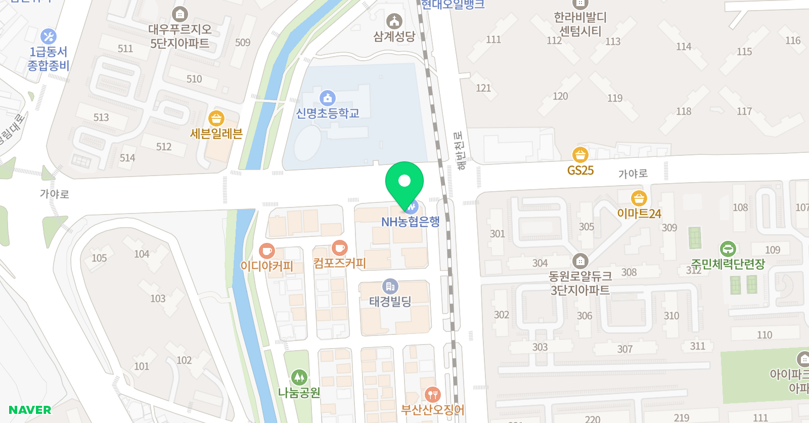 쎈 수학러닝센터 삼계올포디움 학원 위치