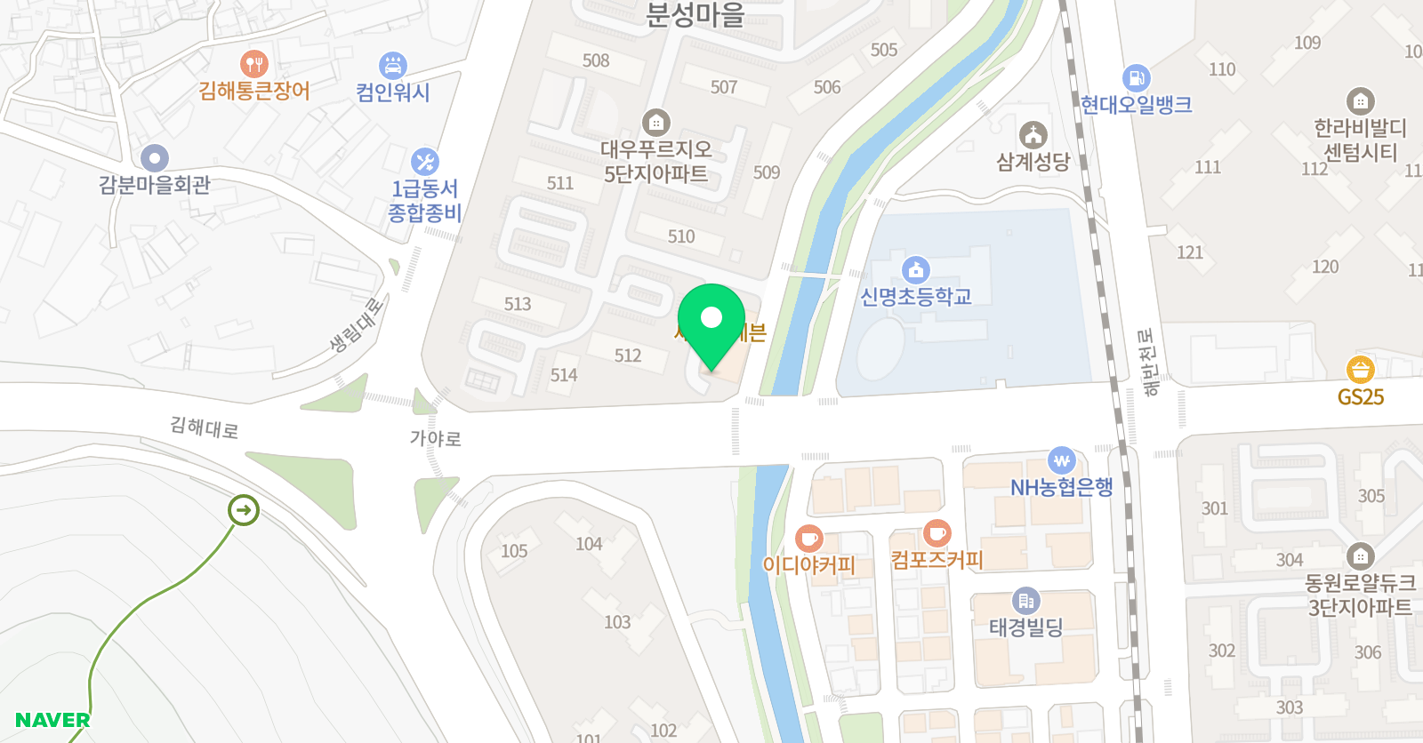 한우리 독서토론논술 김해지부 위치