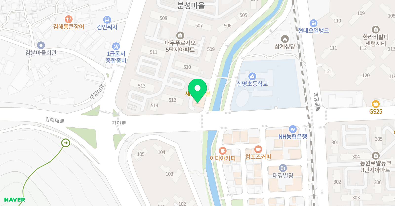 한울 미술학원 위치