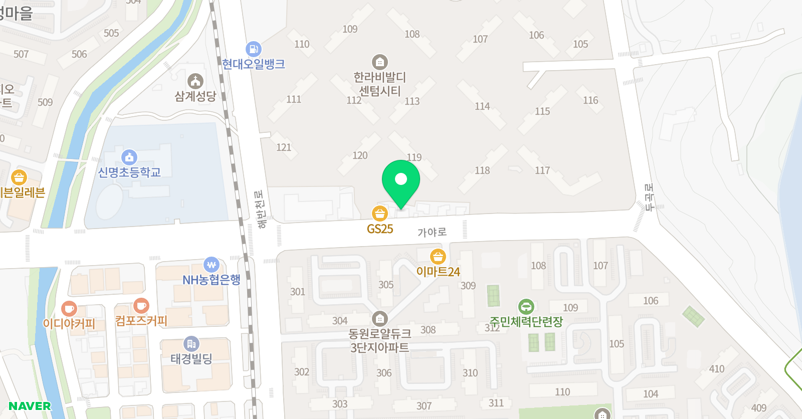 삼계 리틀타이거 태권도장 위치