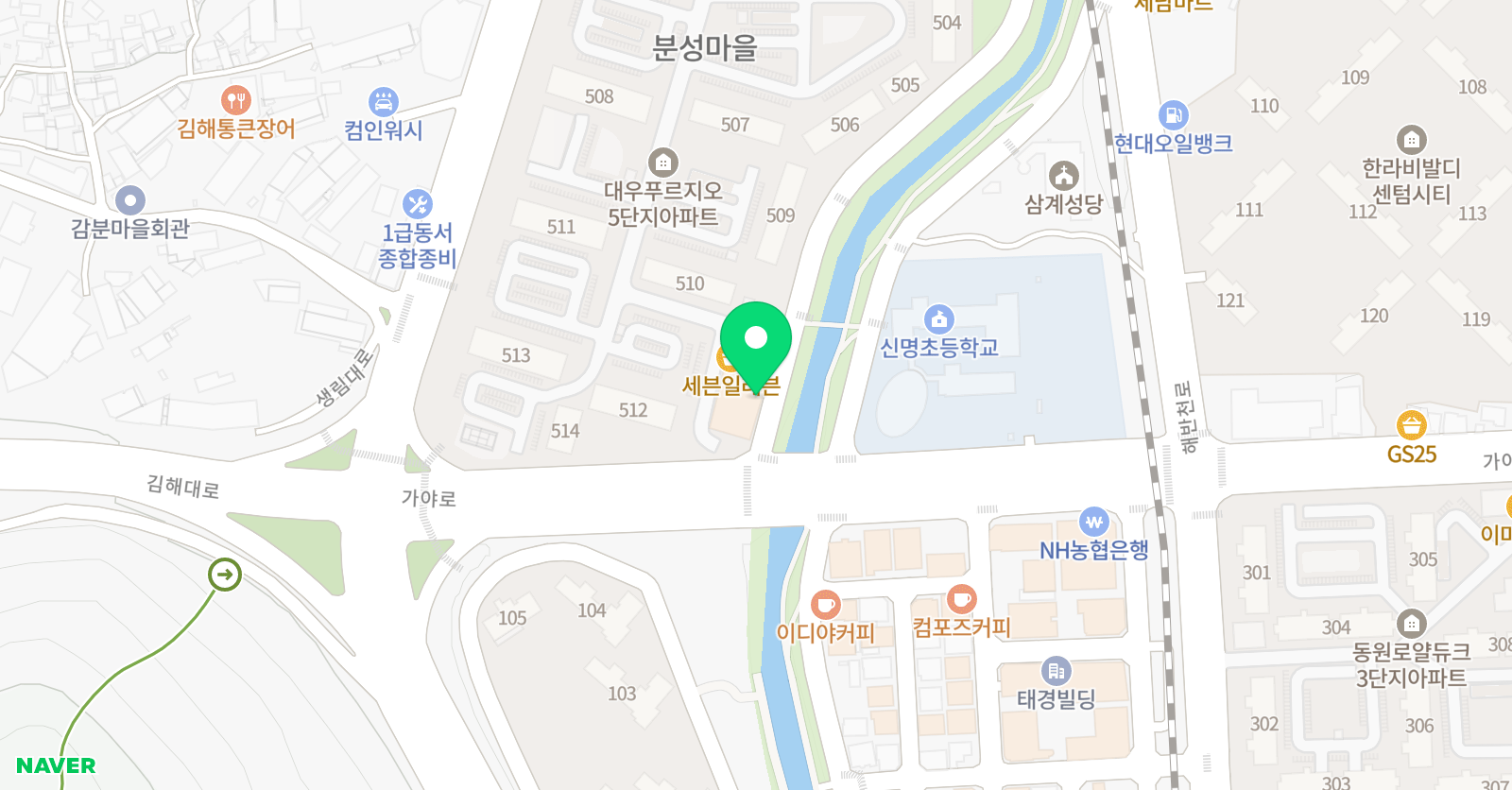 창의 로봇&코딩학원 위치