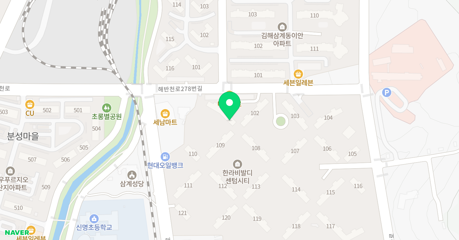 ERC 영어독서클럽 김해삼계한라비발디점 위치