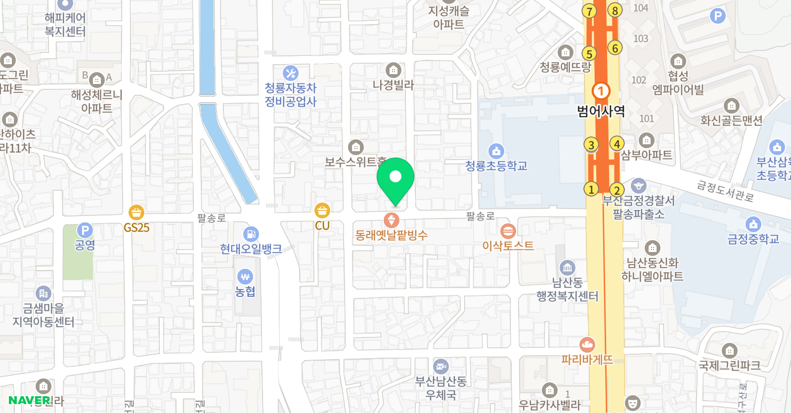 수담 수학학원 위치