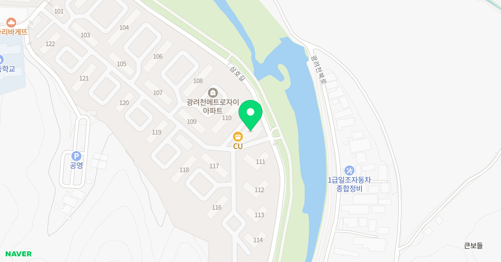 삼성영어셀레나 호암 학원 위치