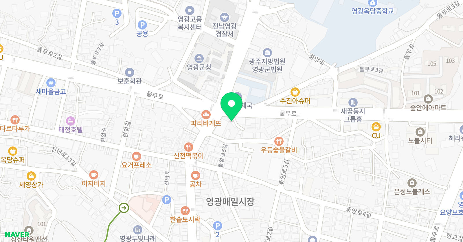 미래엔 수학 영광알파 수학학원 위치