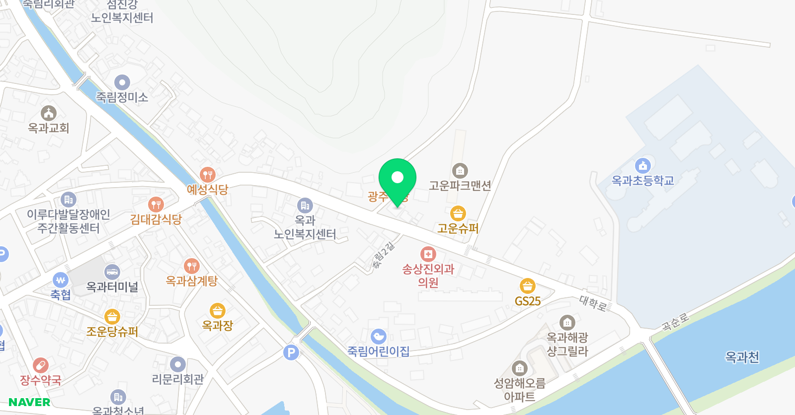 옥과 피아노학원 위치