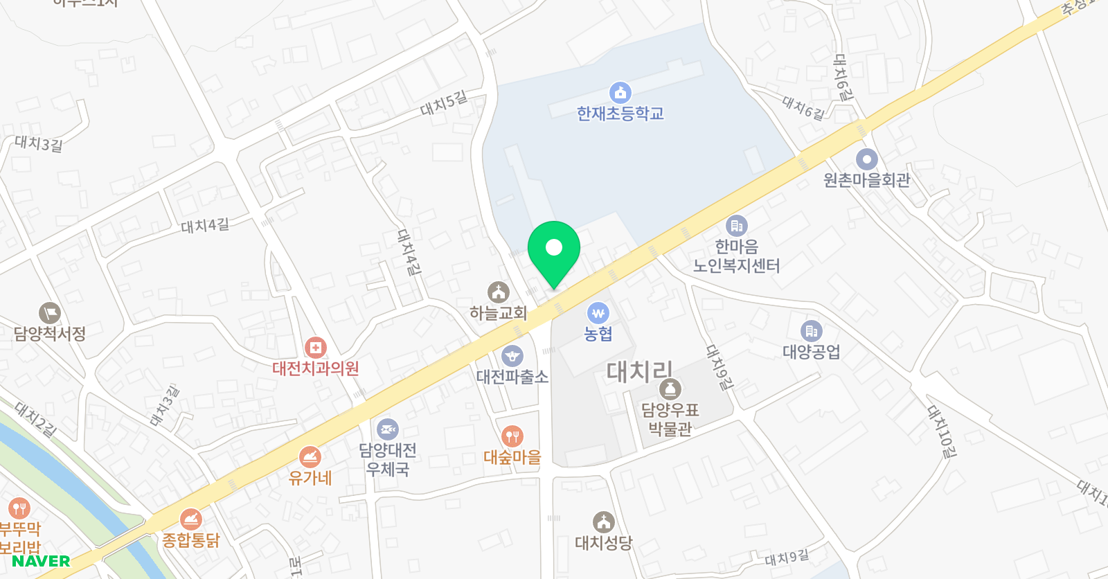 한재 태권도 위치