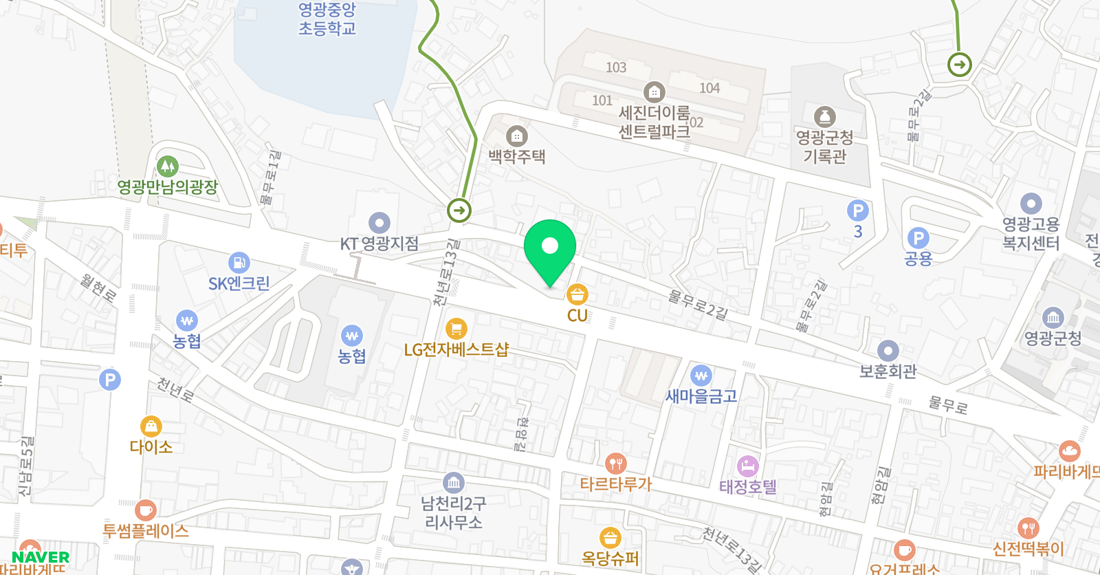 영광올 수학원 위치