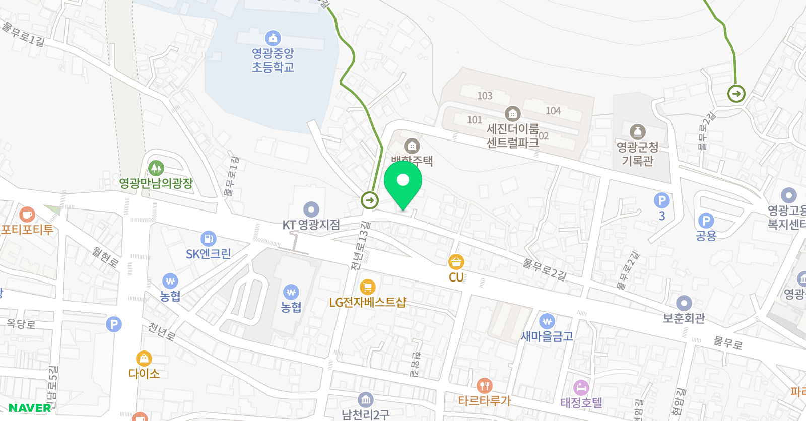 잉글리시버디 영광중앙지점 위치
