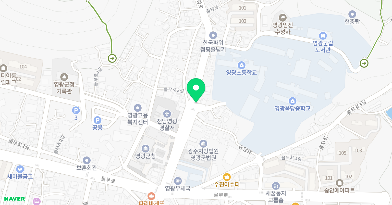 뮤엠 영어 영광캠퍼스 위치