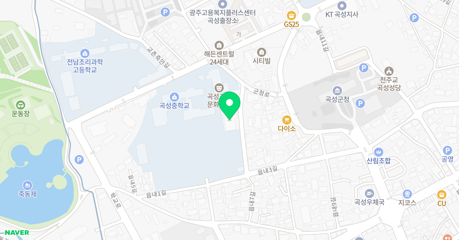 곡성교육문화회관 수영장 위치