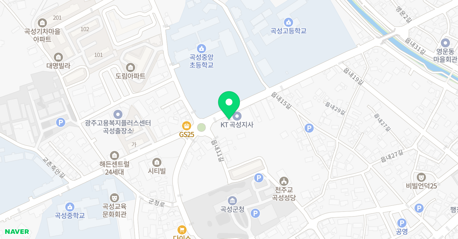 윤선생 영어숲 곡성학원 위치