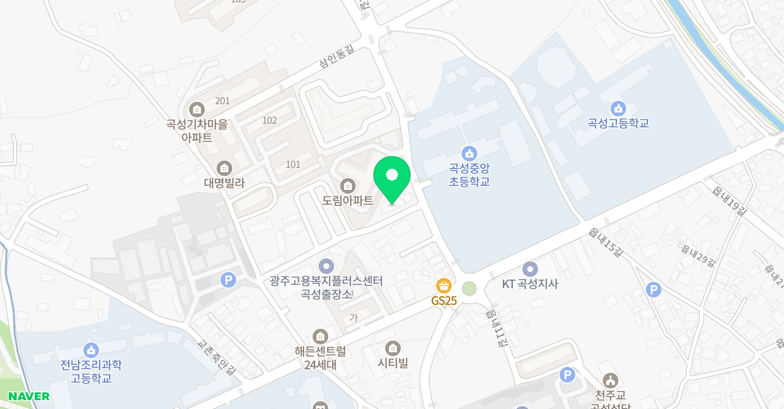 삼성영어셀레나 곡성중앙초교실 위치