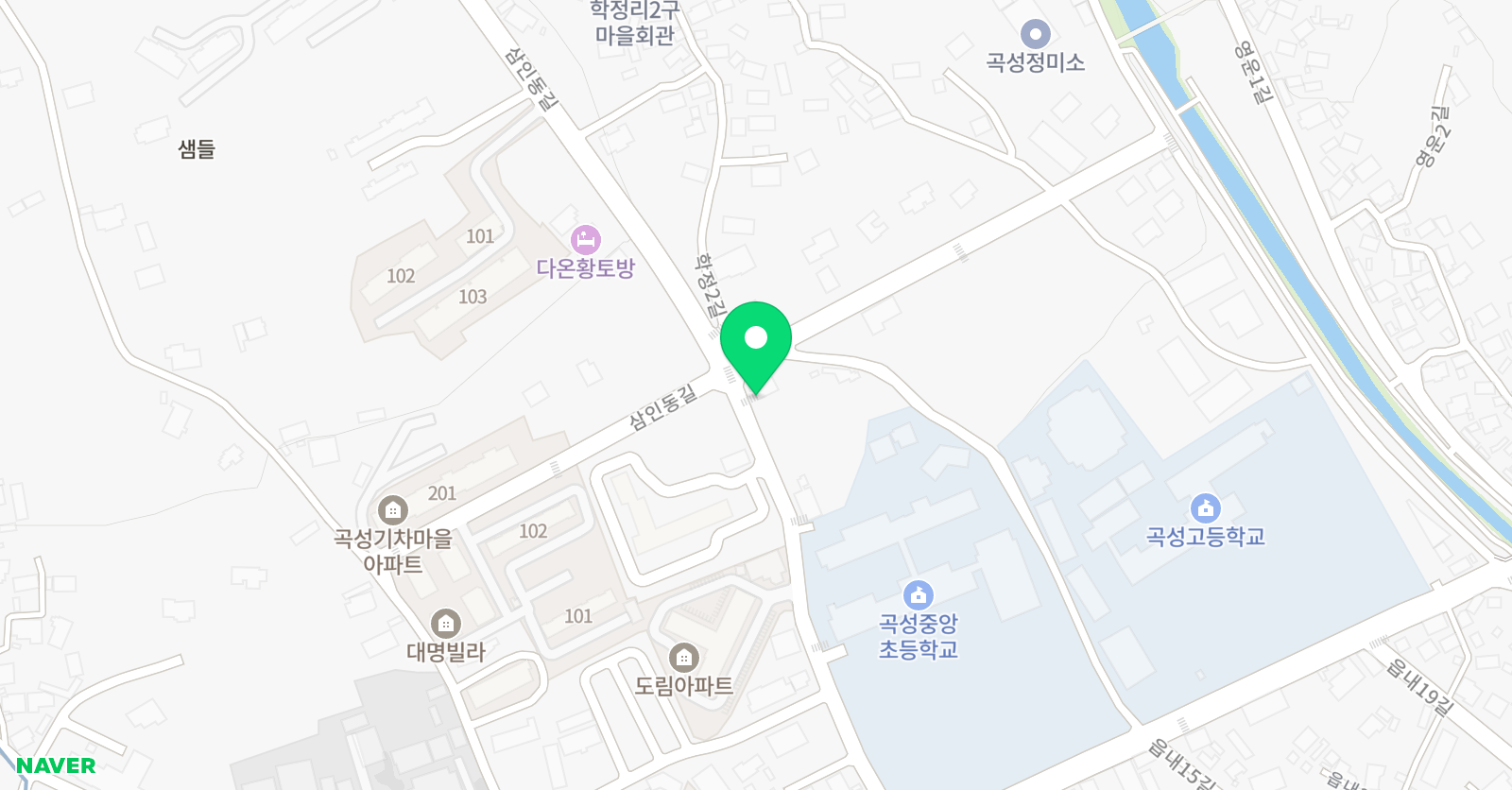 푸른솔 학원 위치