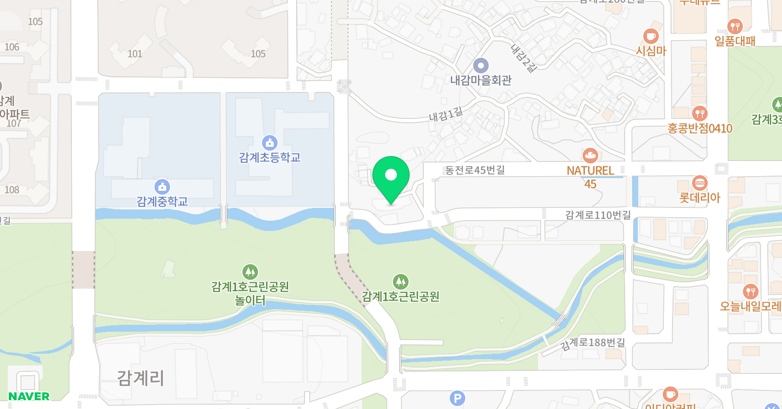 알티오라팬그램 어학원 북면점 위치