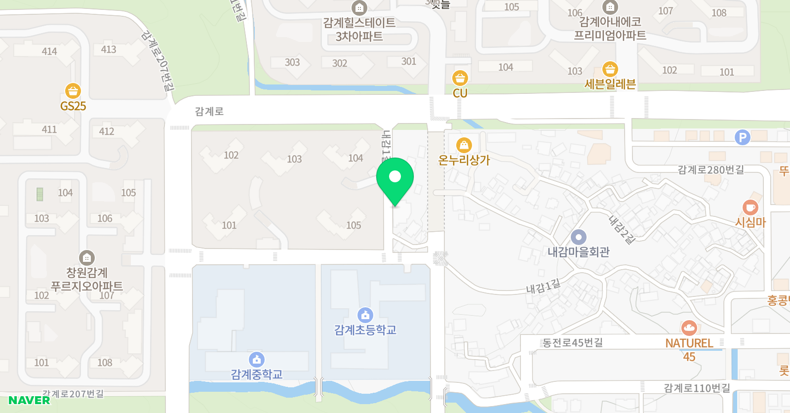 피아노사우루스 음악학원 감계원 위치