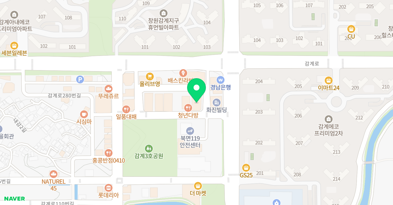 한솔플라톤아카데미 독서논술교습소 감계 위치