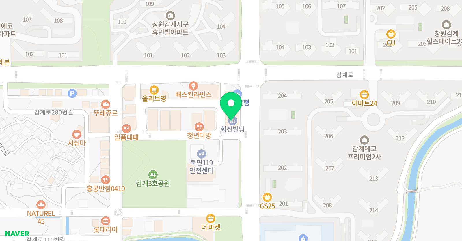 엠베스트 SE 북면감계본원 위치