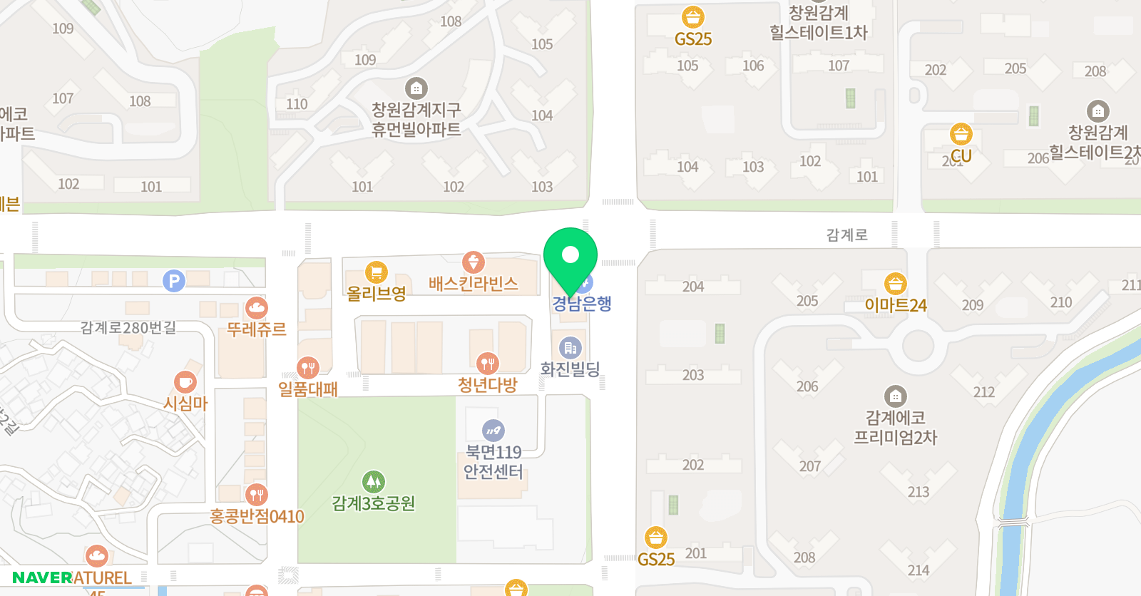 피아노의숲 음악학원 감계 위치