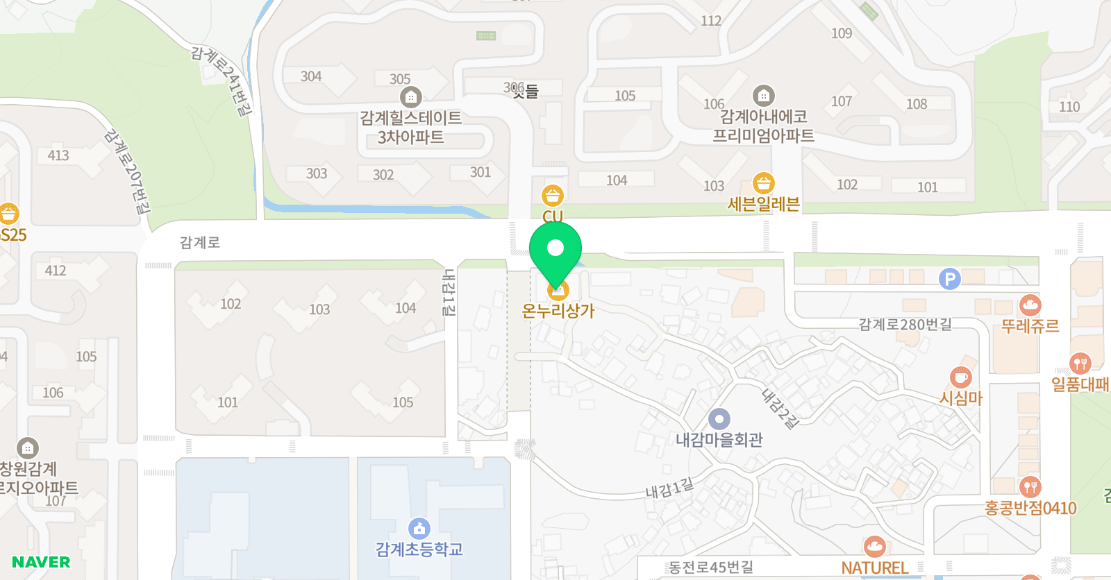 삼성 영어셀레나 북면감계학원 위치