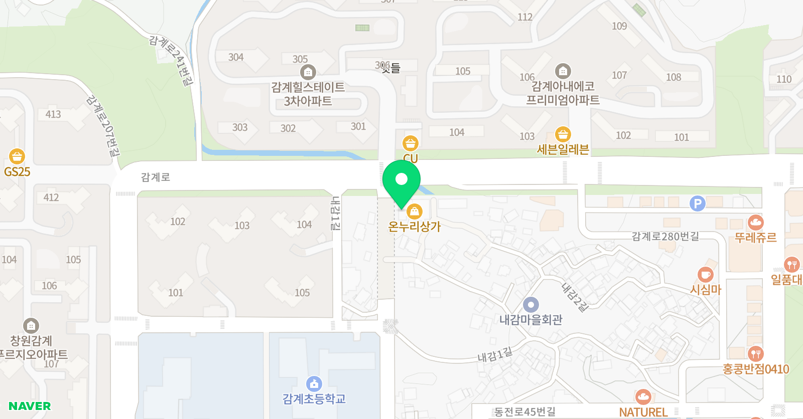 감계푸르넷 학원 위치