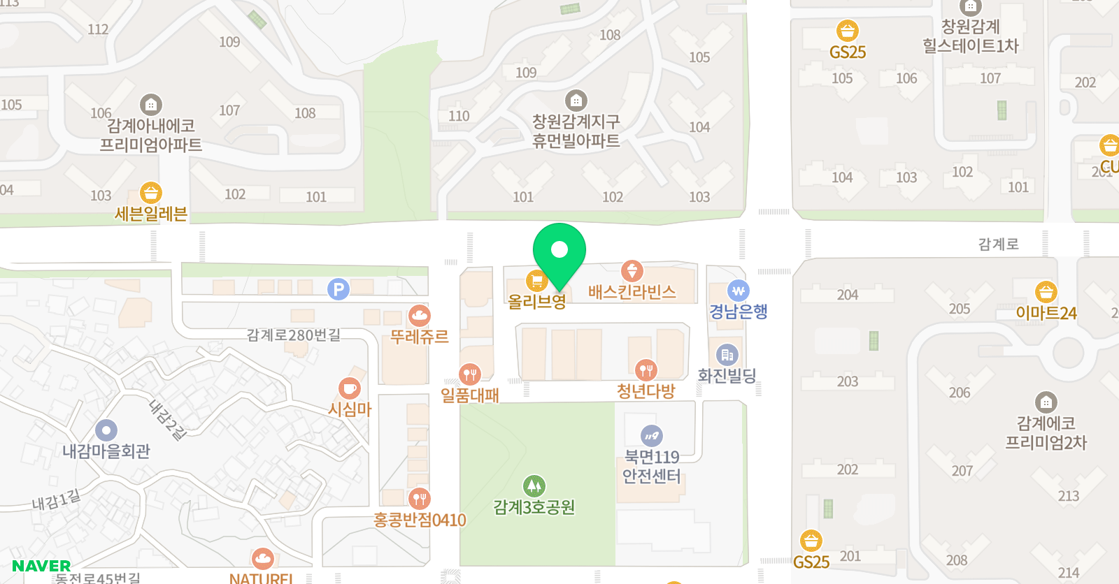 더오름 수학학원 위치