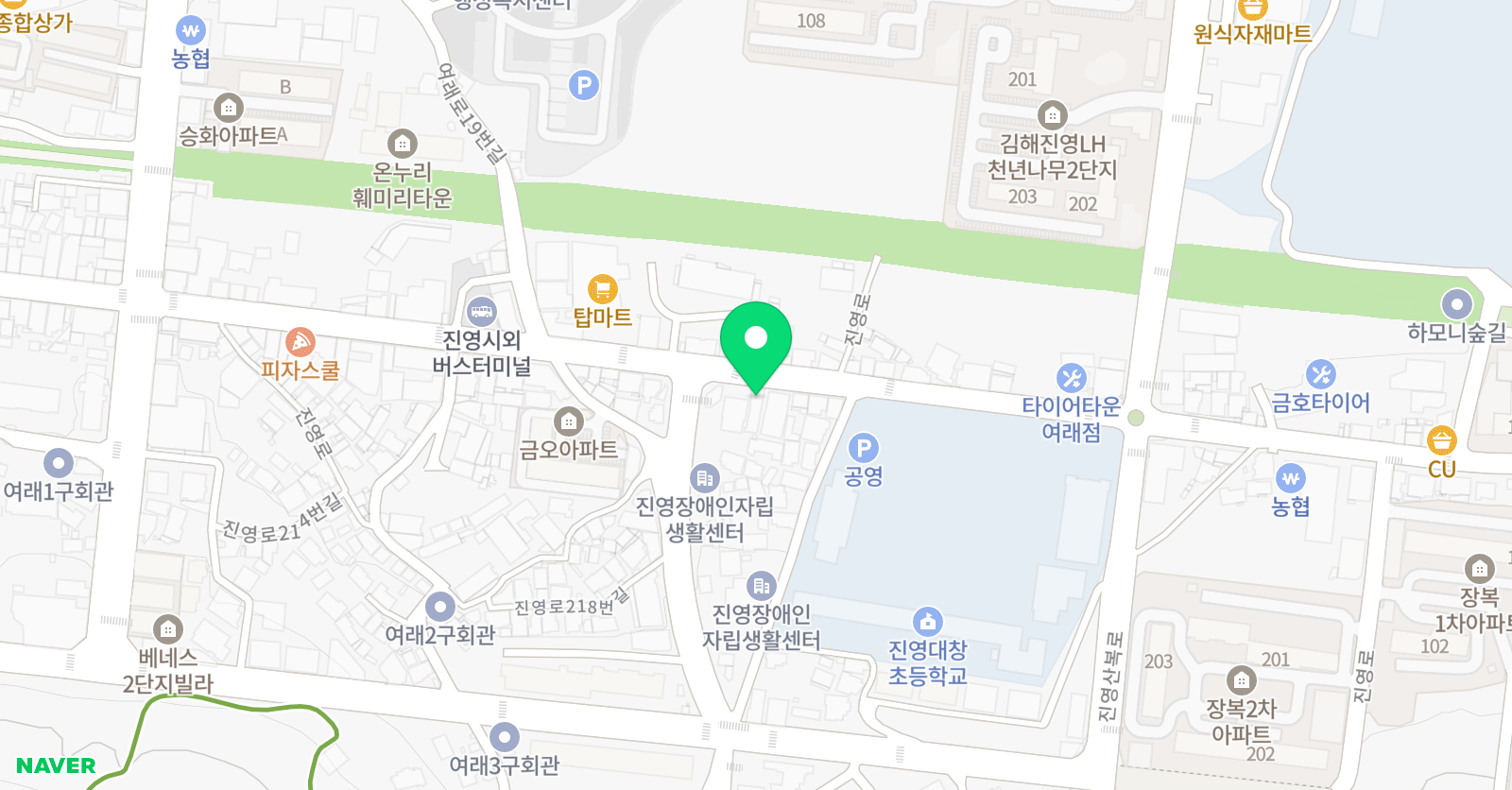 진영21세기 학원 위치