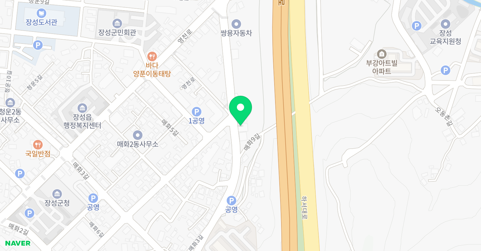크리아트 전남장성원 위치