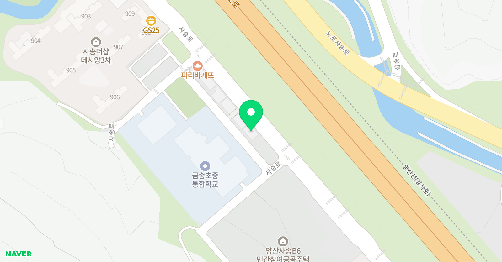 금송수학학원 위치