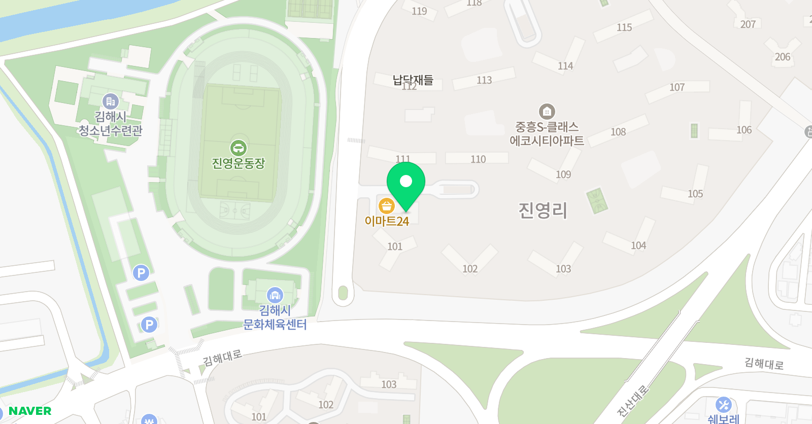 진영 하늘빛 태권 도장 위치