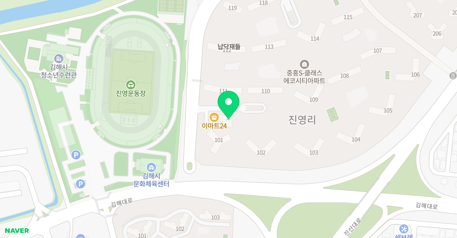 뮤엠 영어 중흥에코시티점 위치