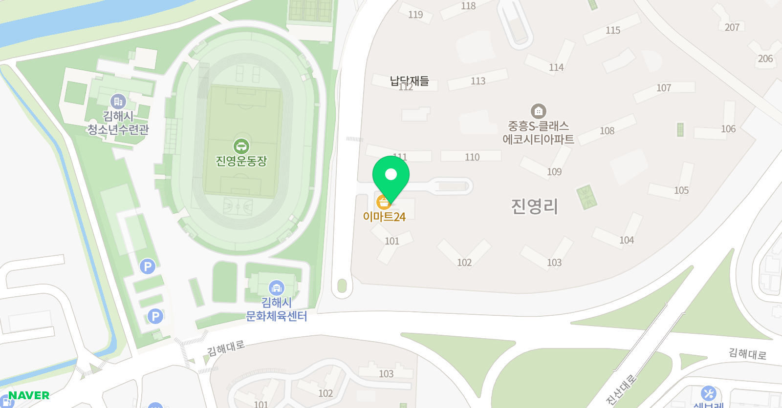 아트119 진영중흥에코시티 위치