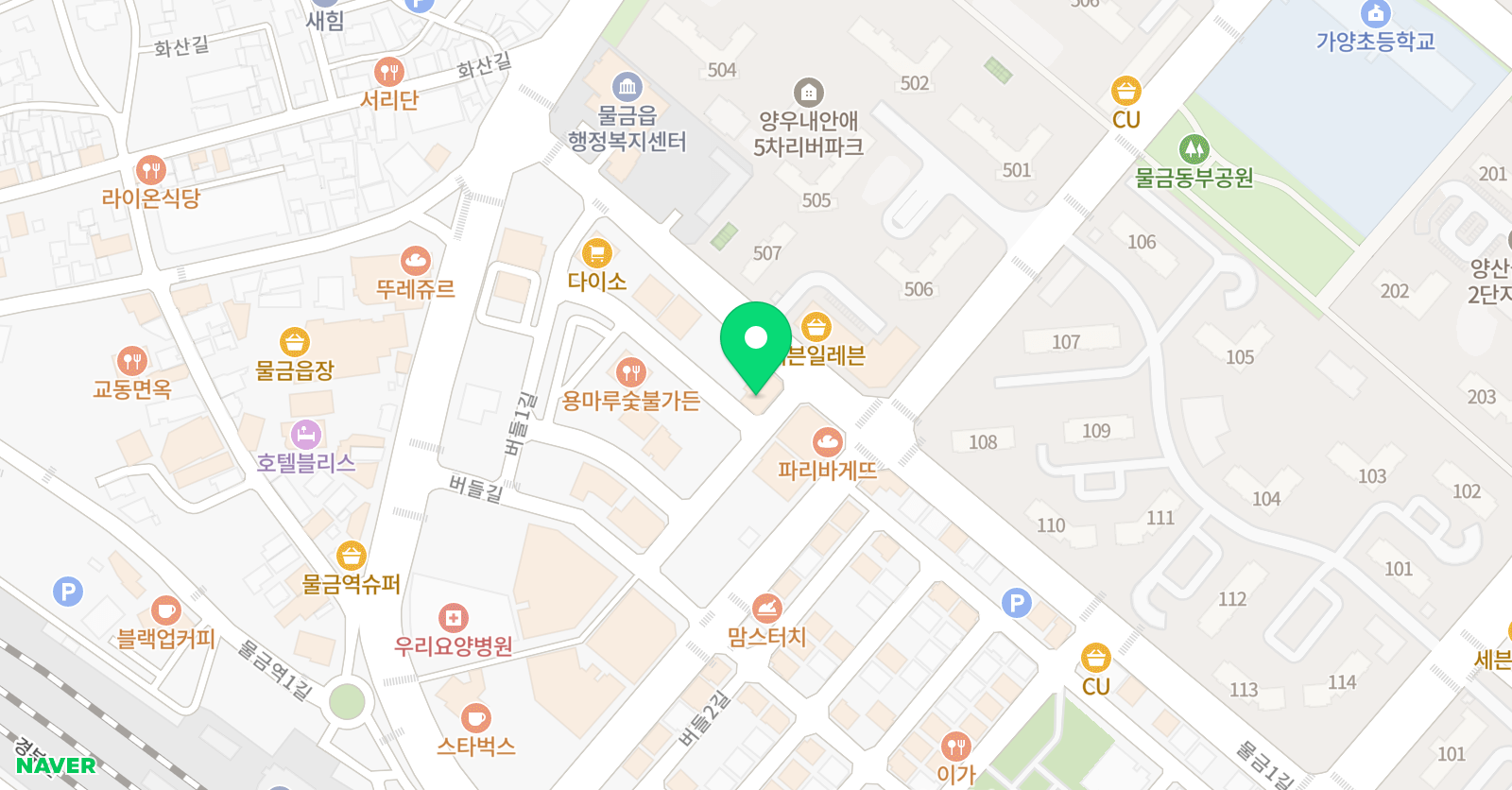 우정태권도 위치