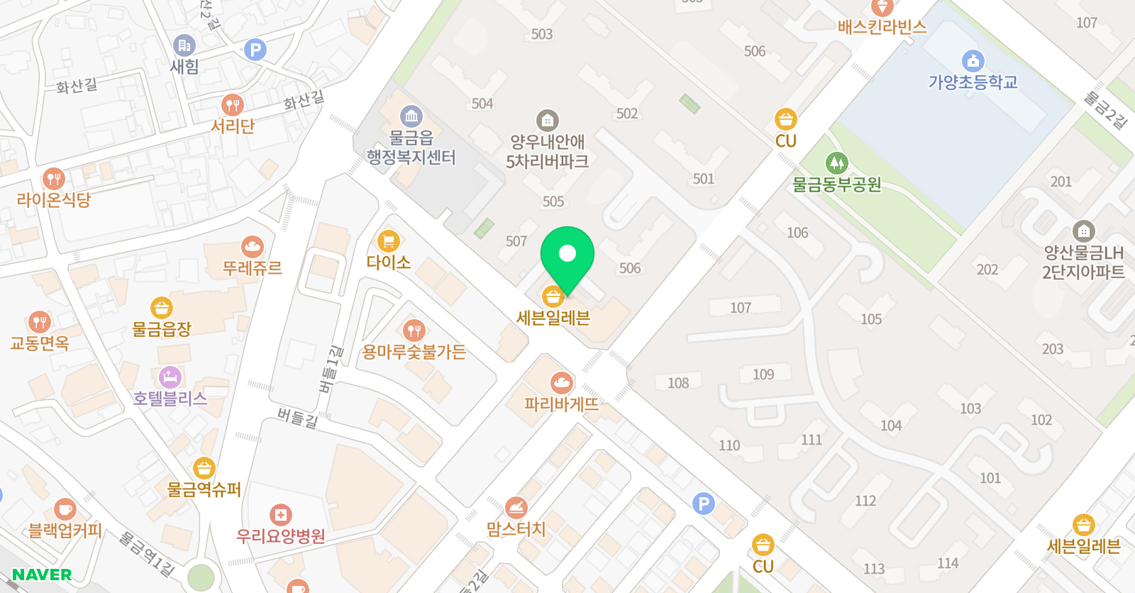 푸르넷 공부방 양우푸르넷 수학교습소 위치