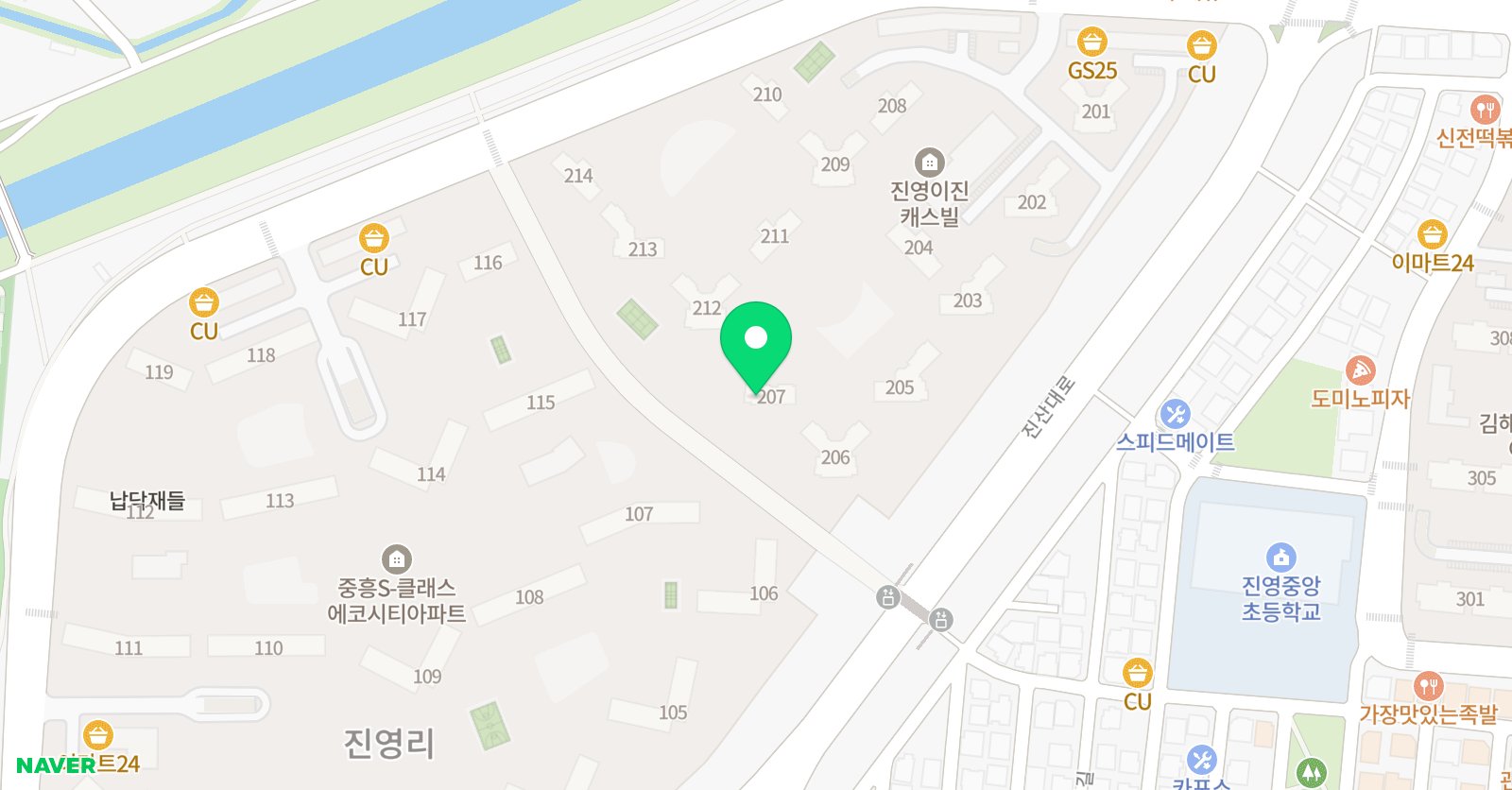 기탄 사고력교실 진영이진캐스빌점 위치
