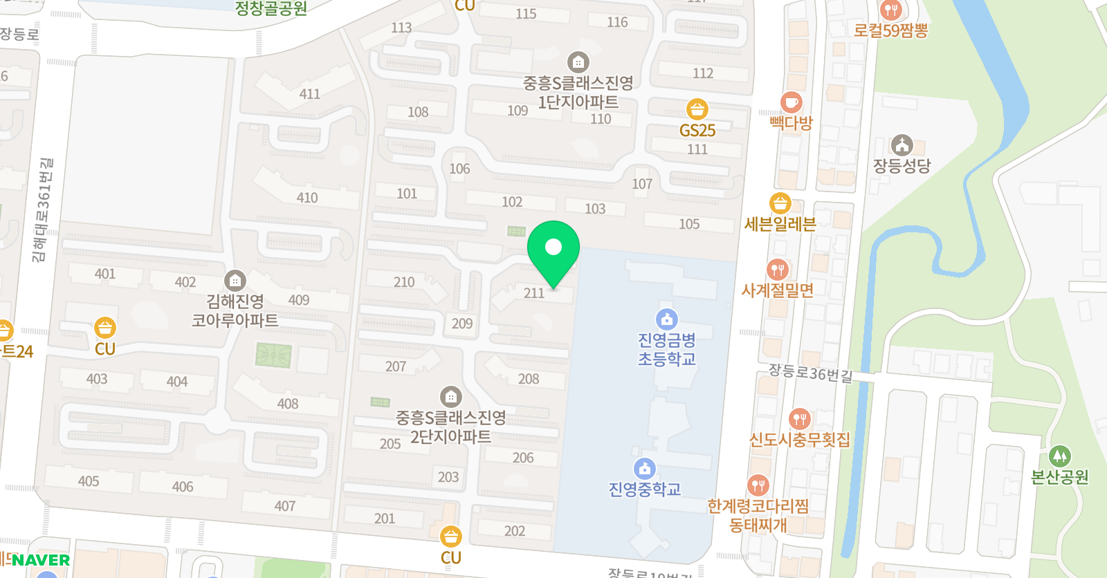 삼성영어셀레나 진영 중흥 위너스영어 위치