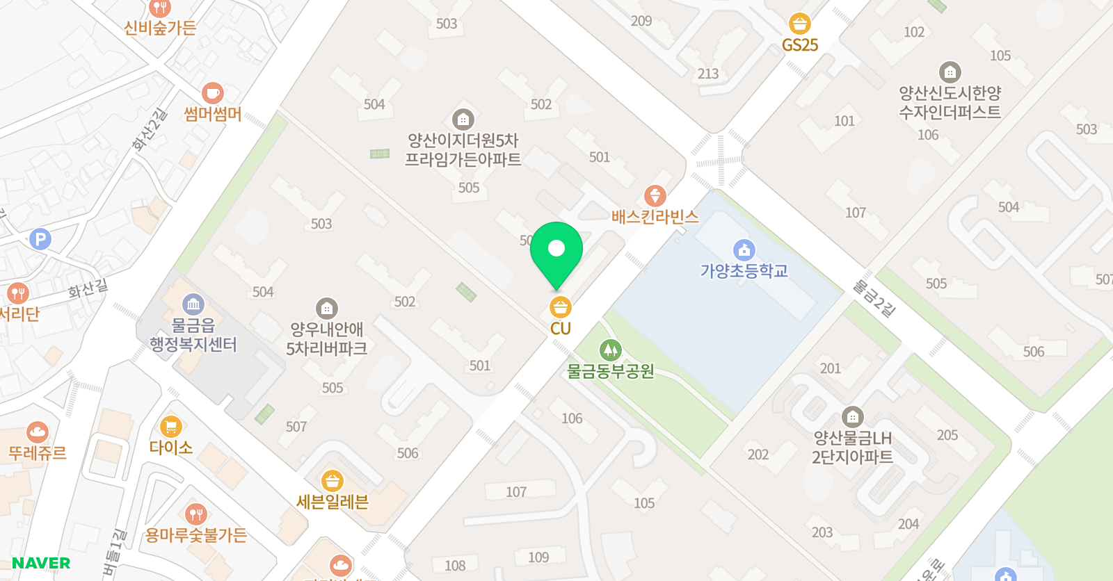 센텀 영어수학학원 위치