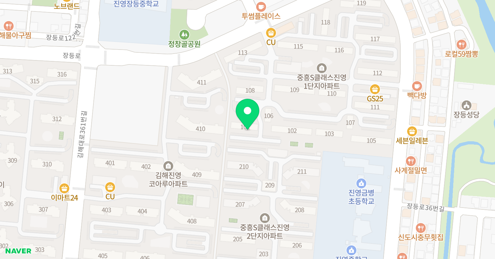 기탄 사고력교실 진영중흥1차교실 위치