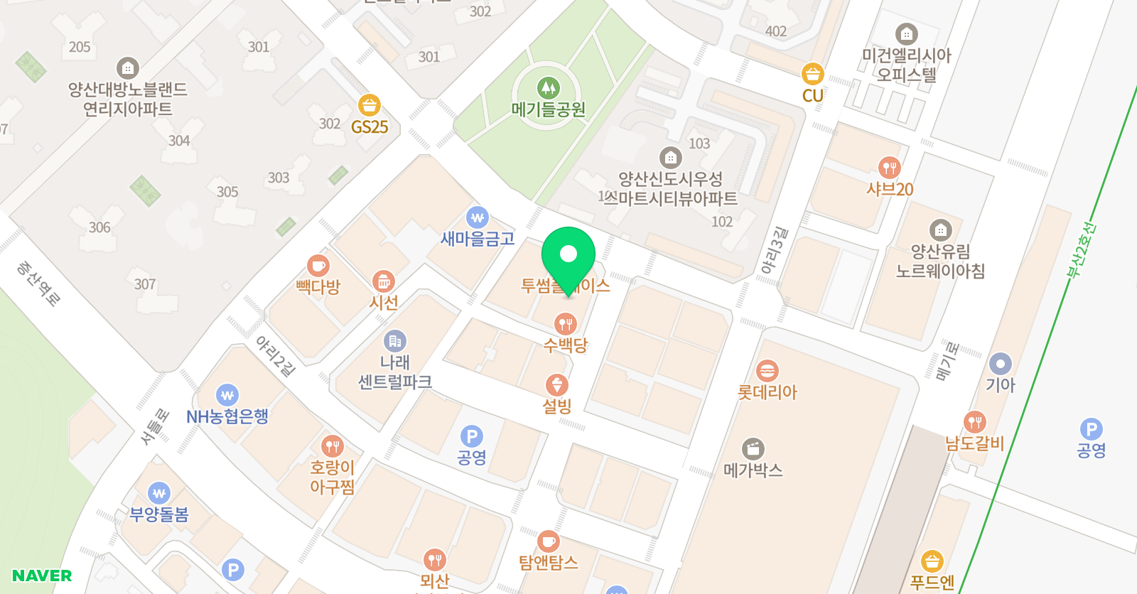 루키즈 스포츠 센터 양산점 위치