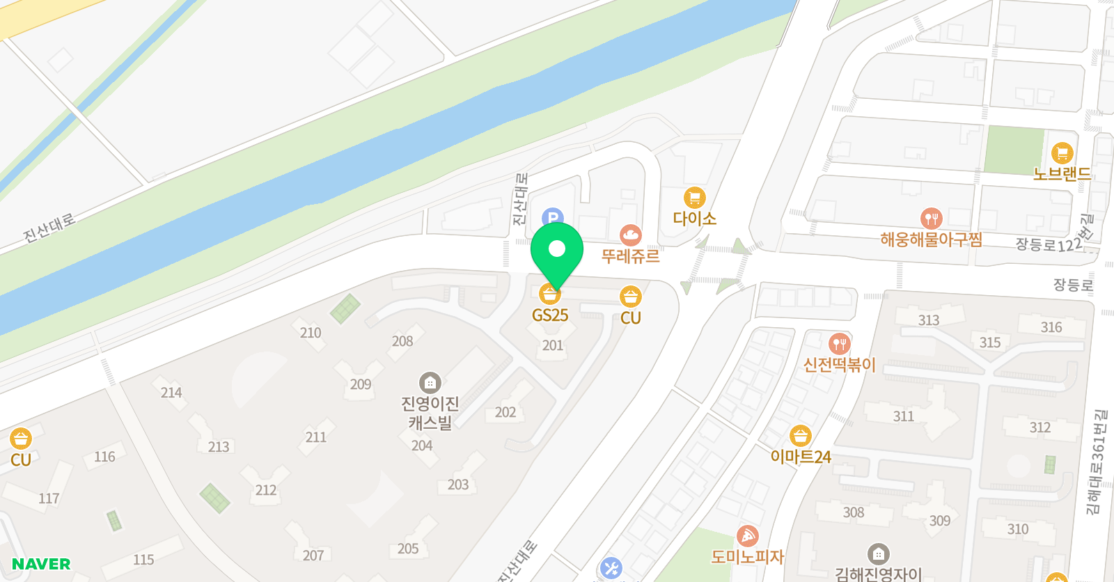 진영라온 태권도 위치