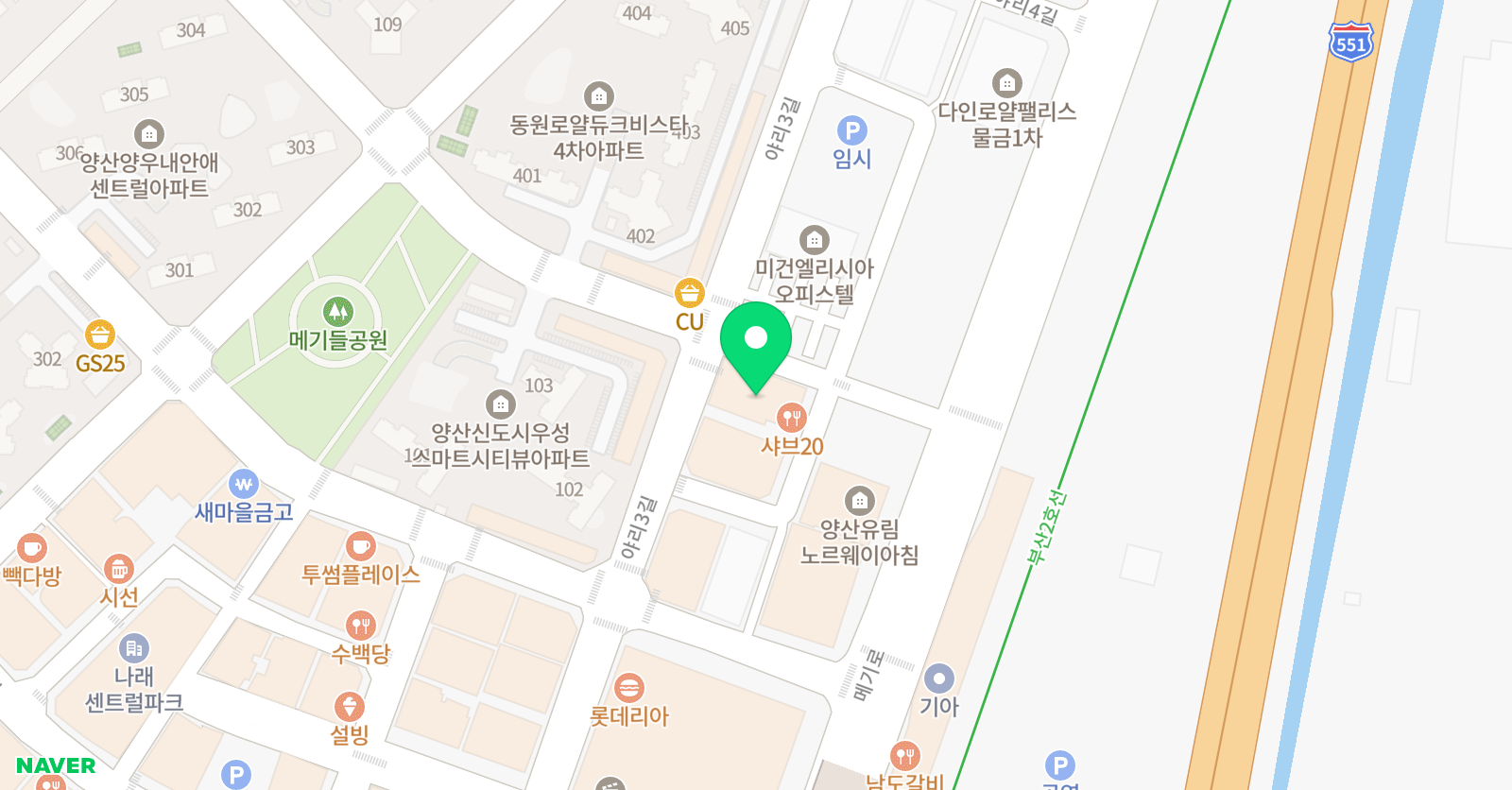 물금 풋볼아카데미 학원 위치