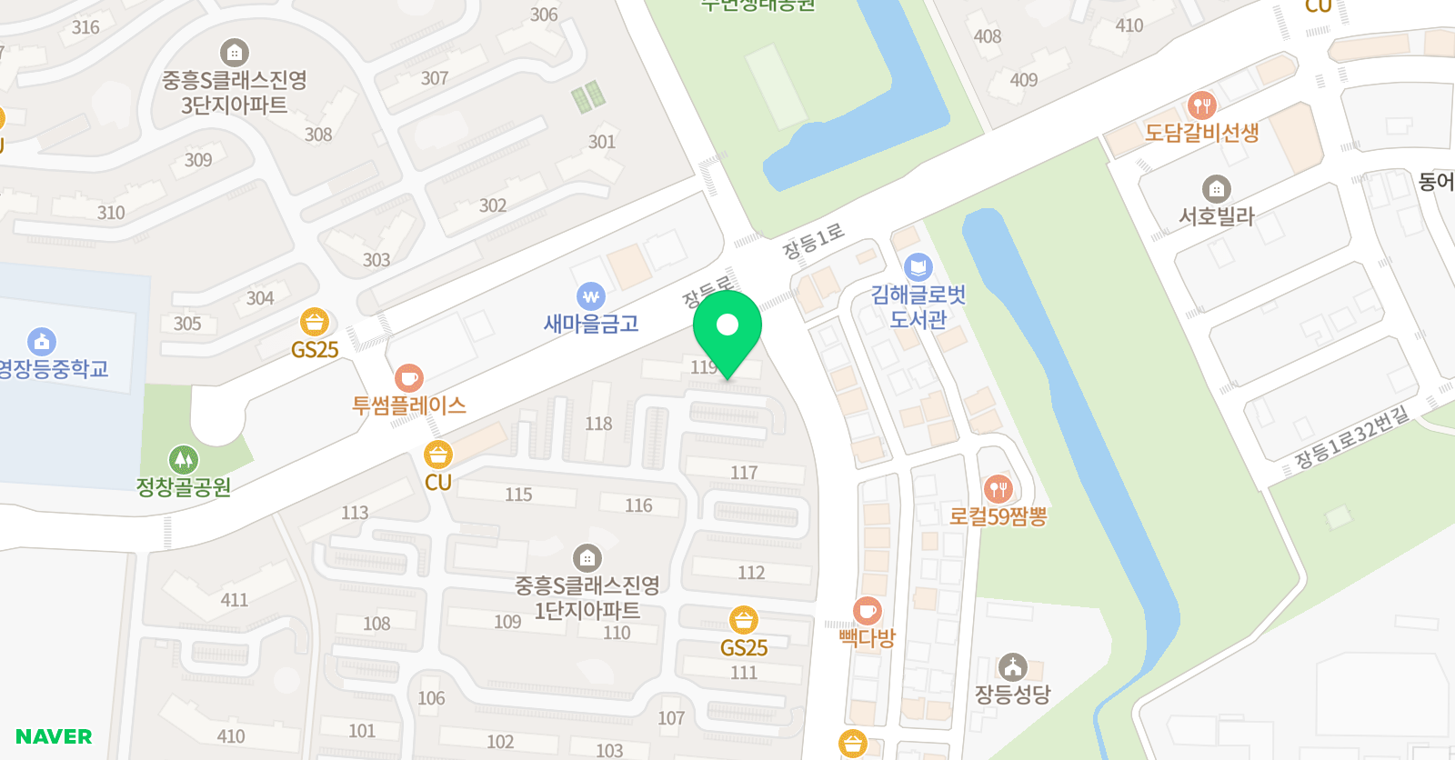 링키영어 진영 중흥에스클래스점 위치