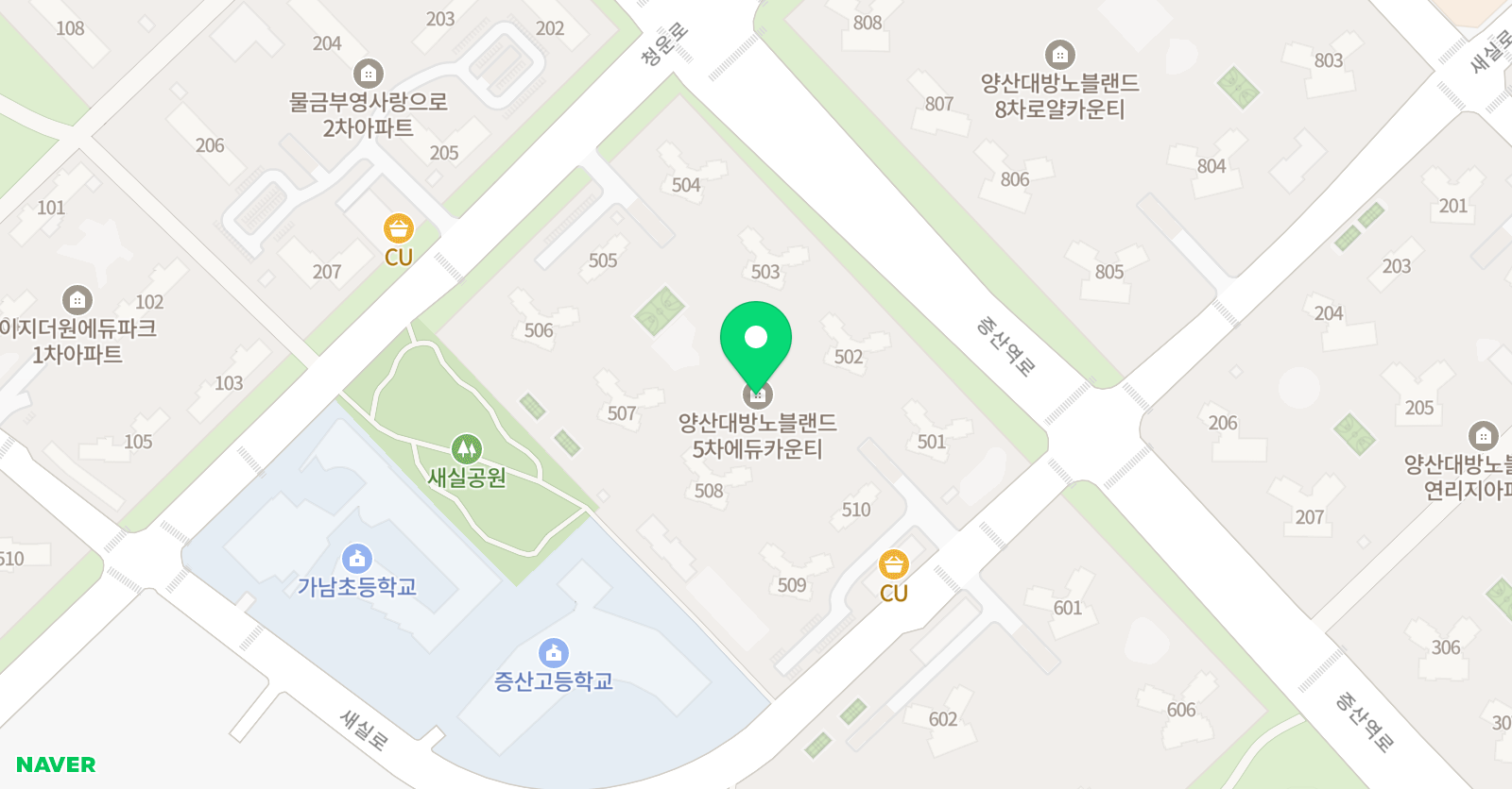 스마트해법영어 아소비 양산증산대방5차점 위치