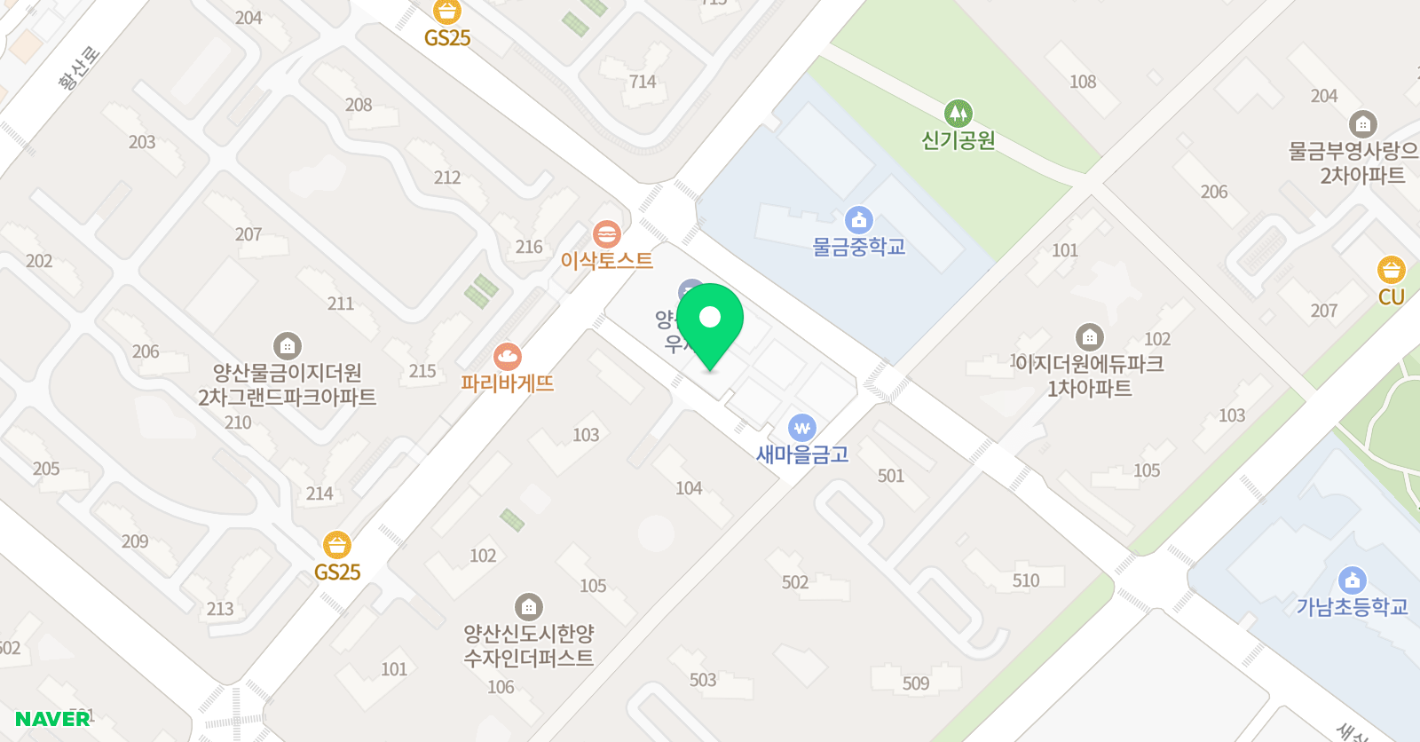 BK 영어학원 위치
