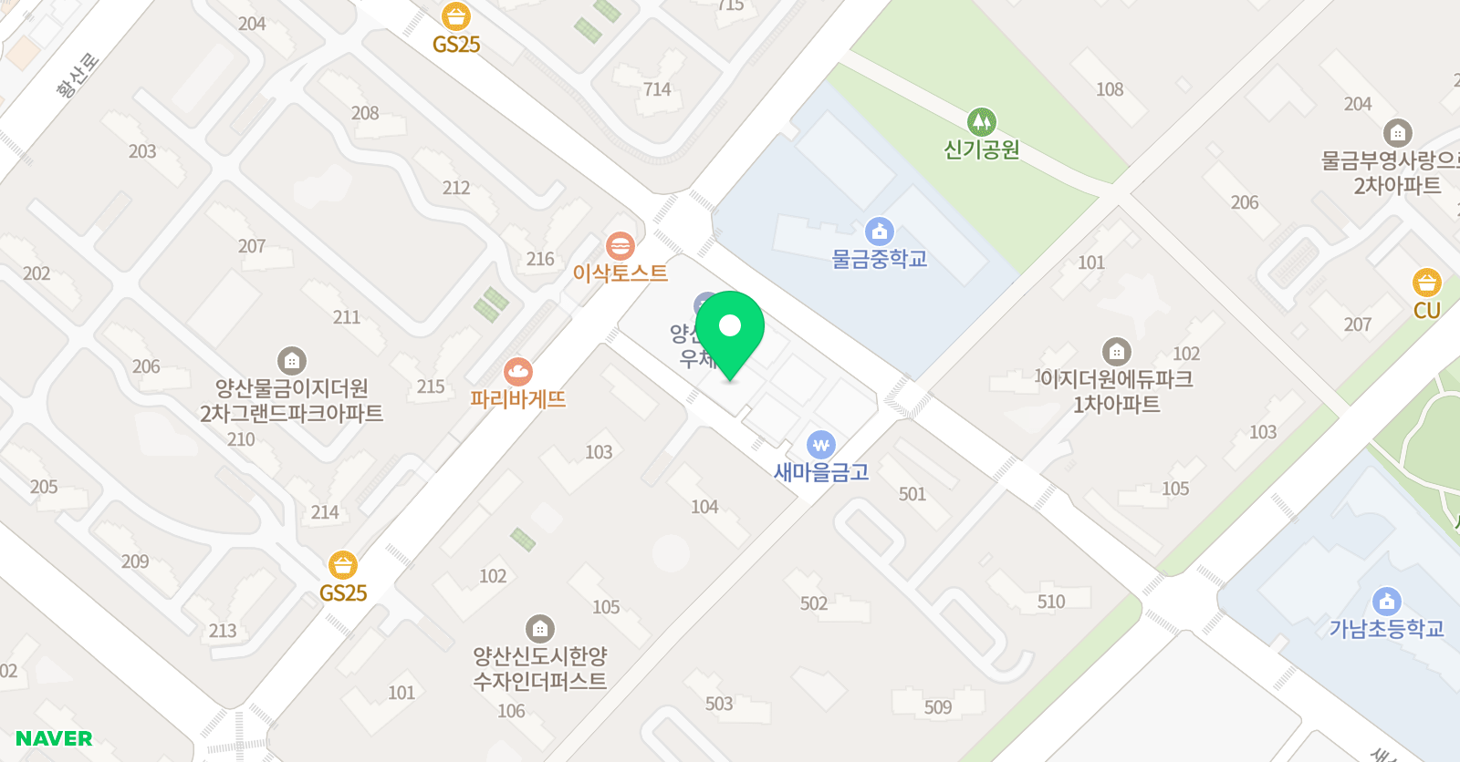 메타보드 수학독서학원 책통클럽 물금센터 위치