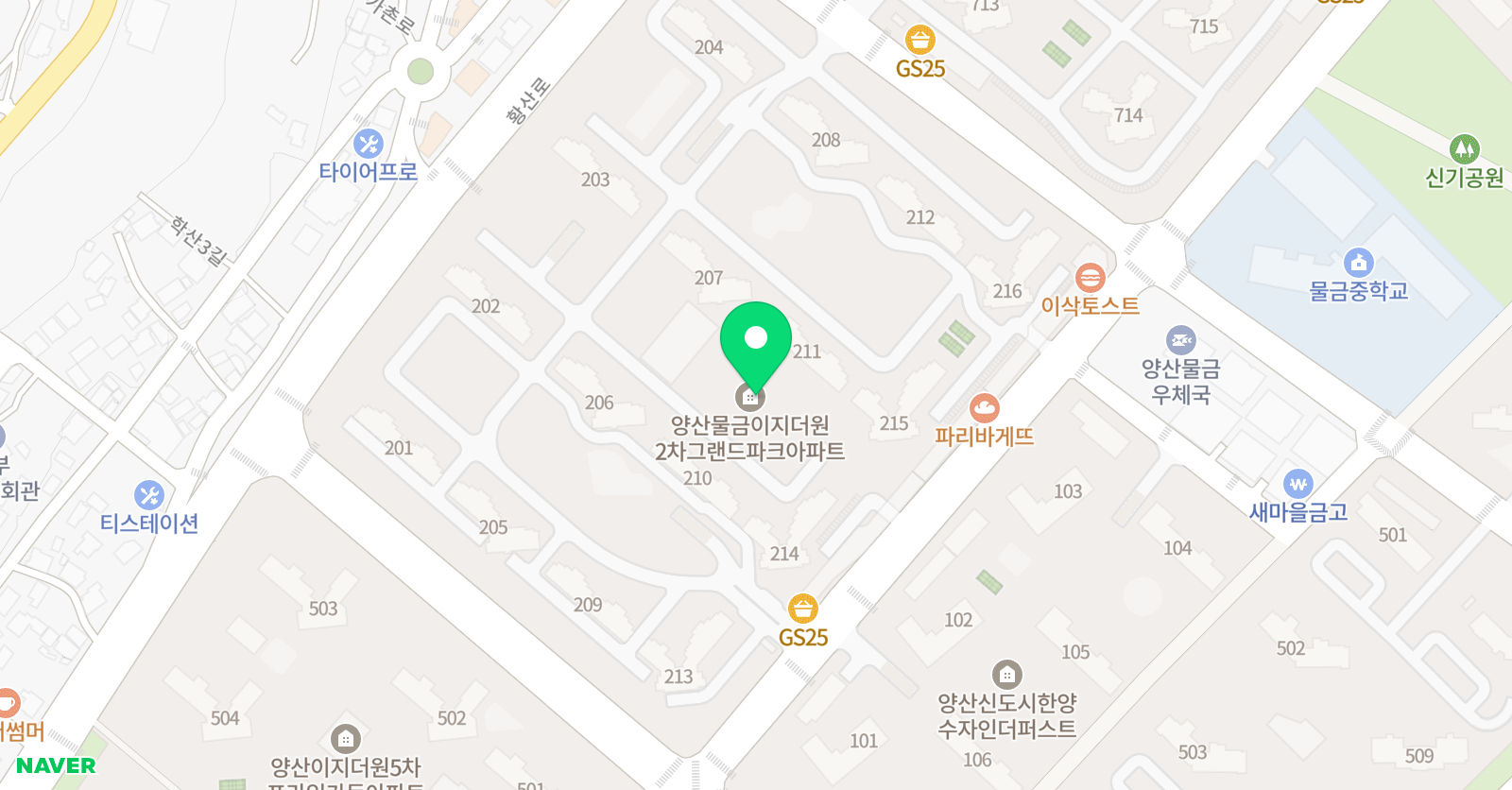아소비 양산 증산이지더원2차점 위치