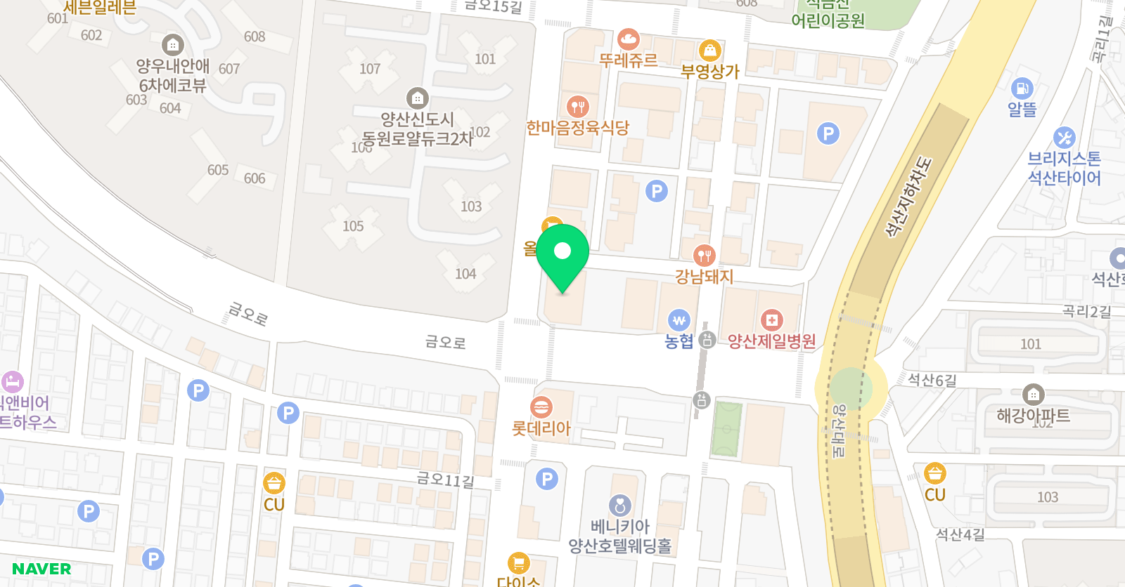 팡팡에듀테인먼트 양산점 위치